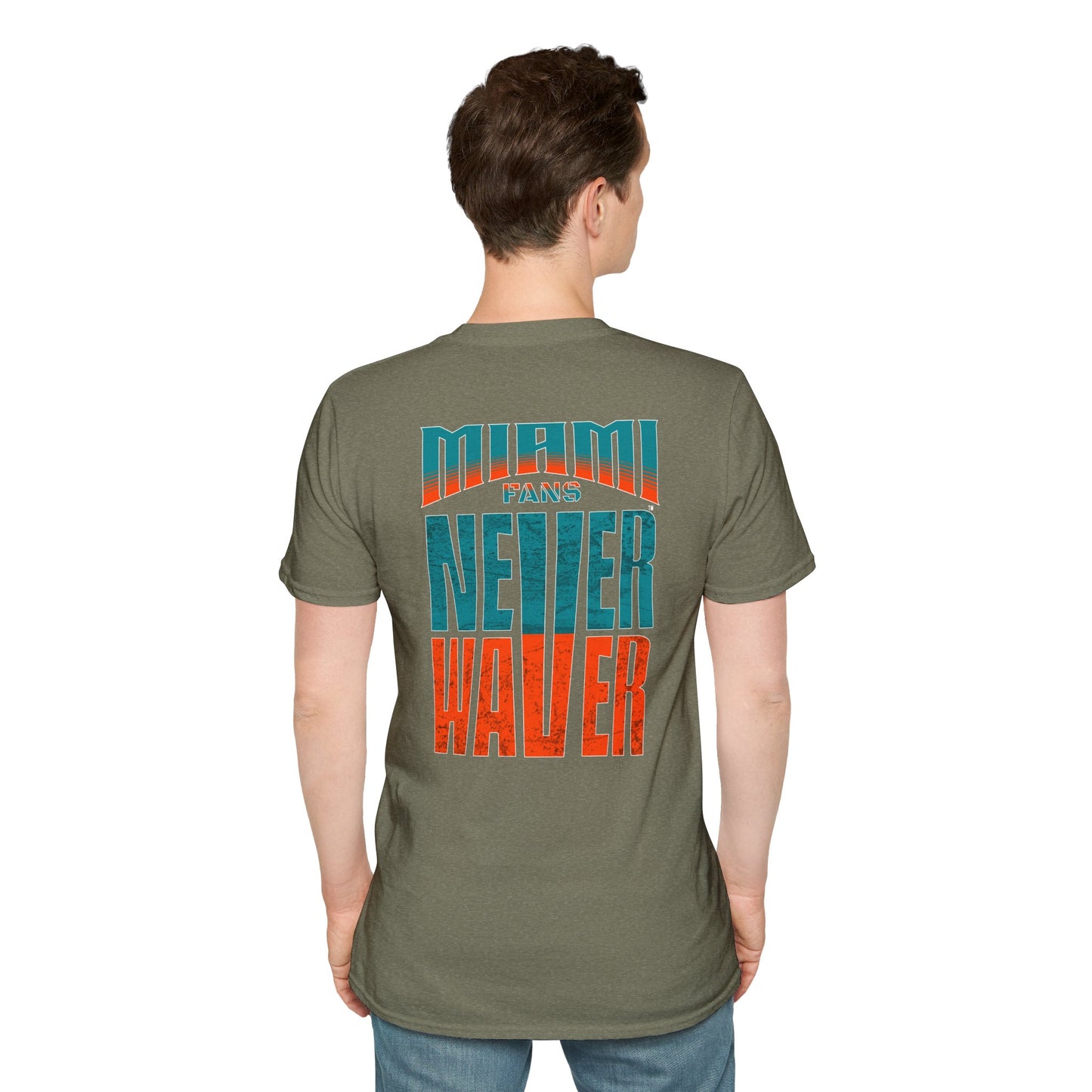 Miami Fans Never Waver Unisex Softstyle T-Shirt