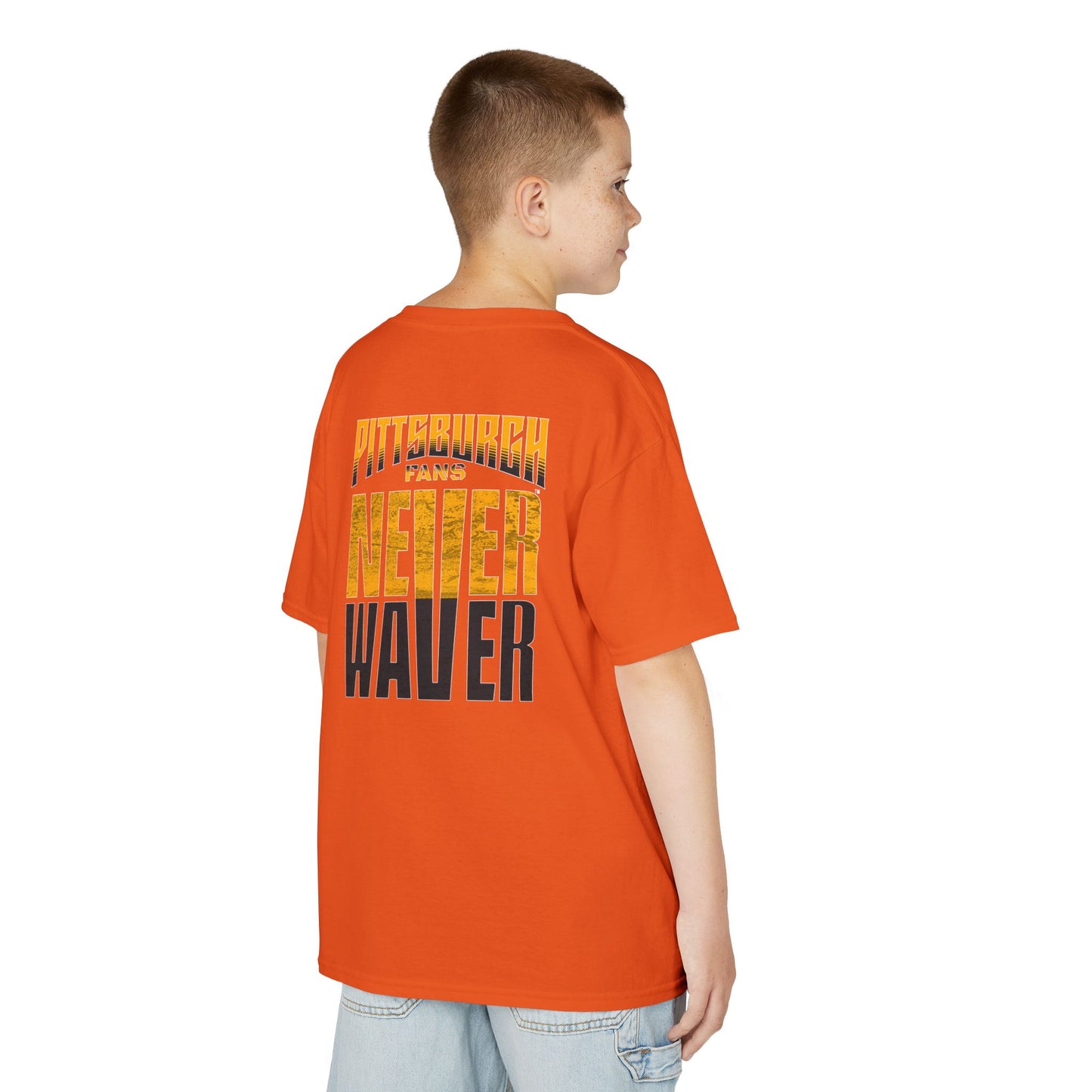 Pittsburgh Fans Never Waver Kids Heavy Cotton™ Tee