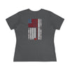Never Waver American Flag with Golf Club Women's Cotton Tee