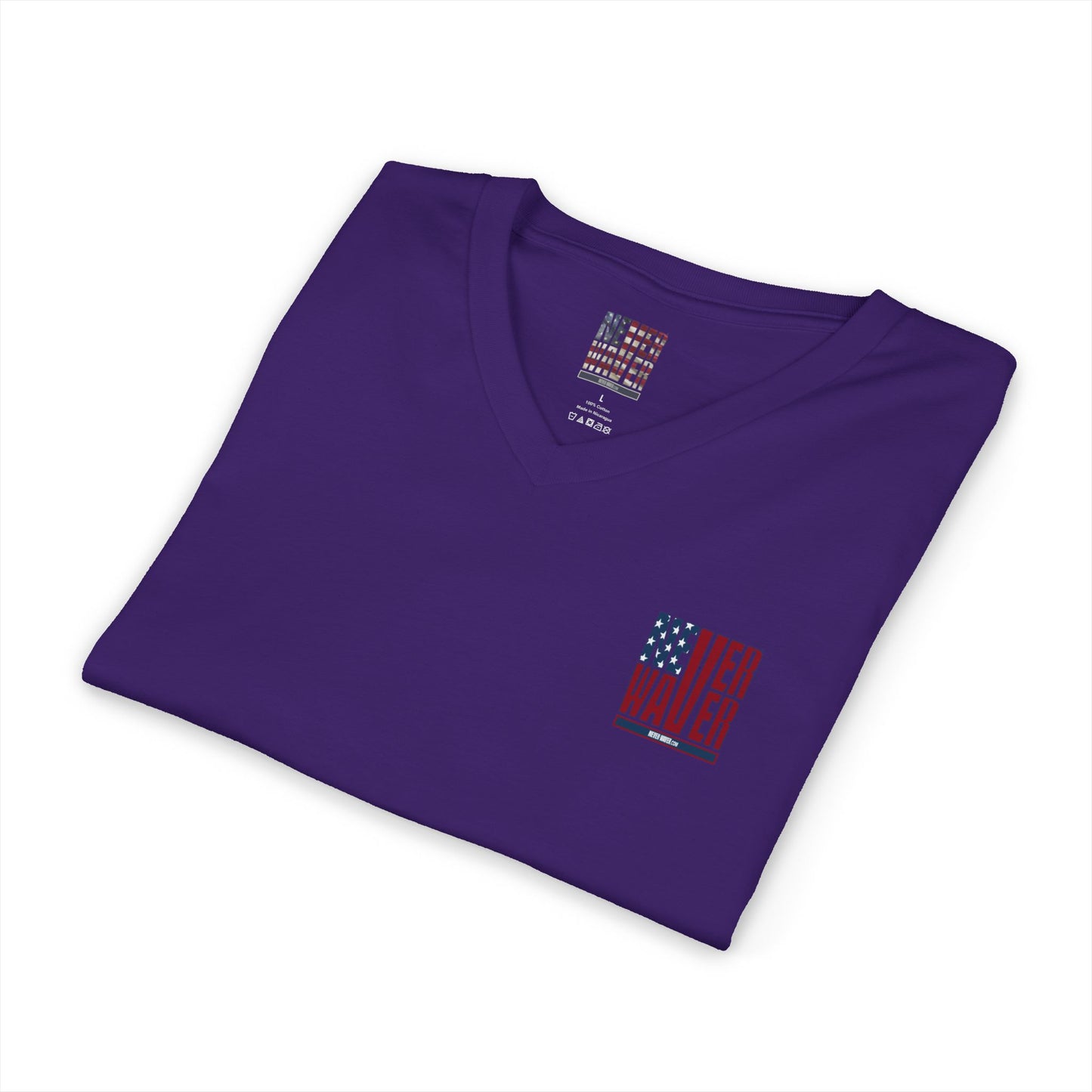 Never Waver Be Red White and A little Bougie T-Shirt Unisex V-Neck Tee
