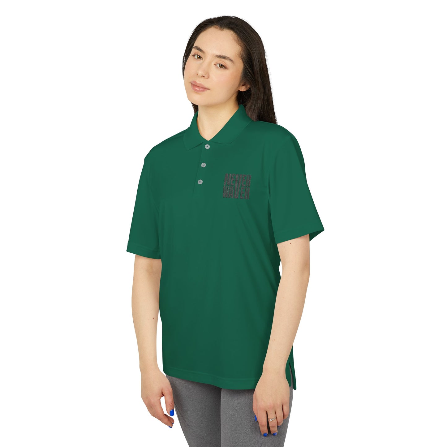 Never Waver Embroidered adidas Unisex Performance Polo