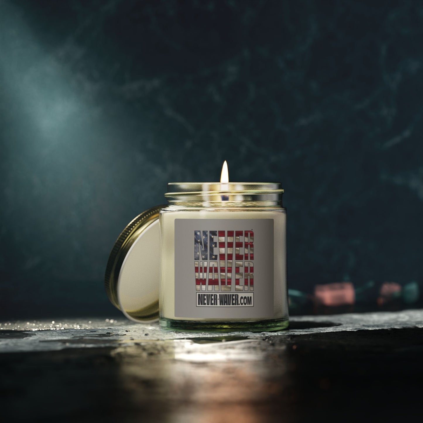 Never Waver, Coconut Apricot Wax, Eco-Friendly Aromatherapy, Unique Home Decor, Motivational Gift , Relaxation Gift