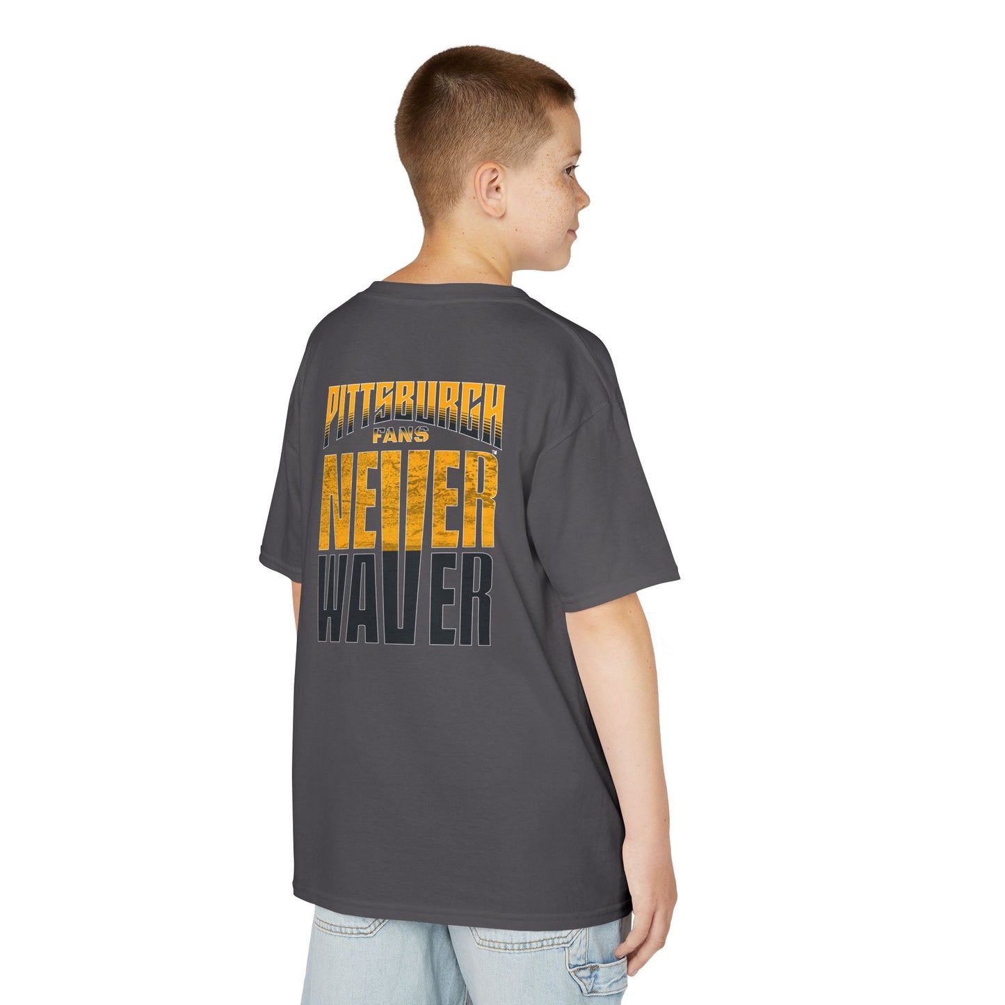 Pittsburgh Fans Never Waver Kids Heavy Cotton™ Tee