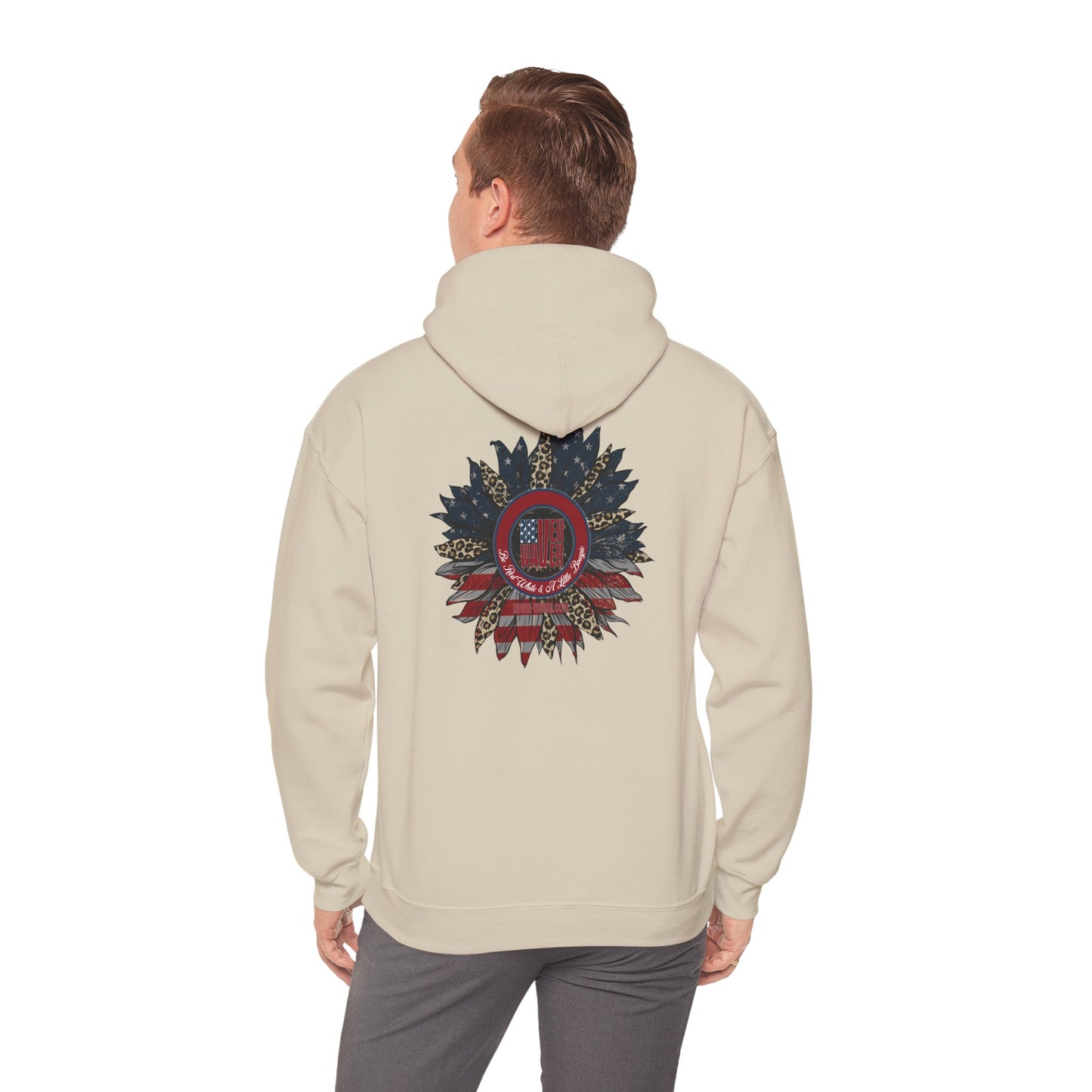 Never Waver Be Red White and A Little Bougie Unisex Heavy Blend™ Hoodie