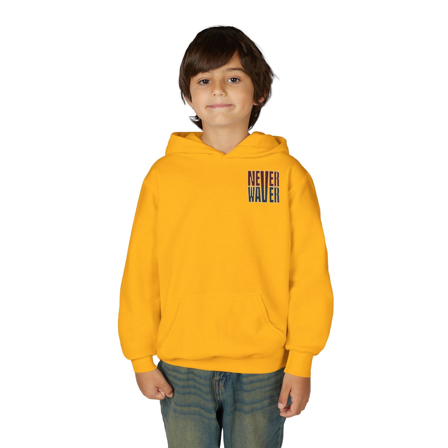 Atlanta Fans Never Waver Youth Heavy Blend Hooded Sweatshirt
