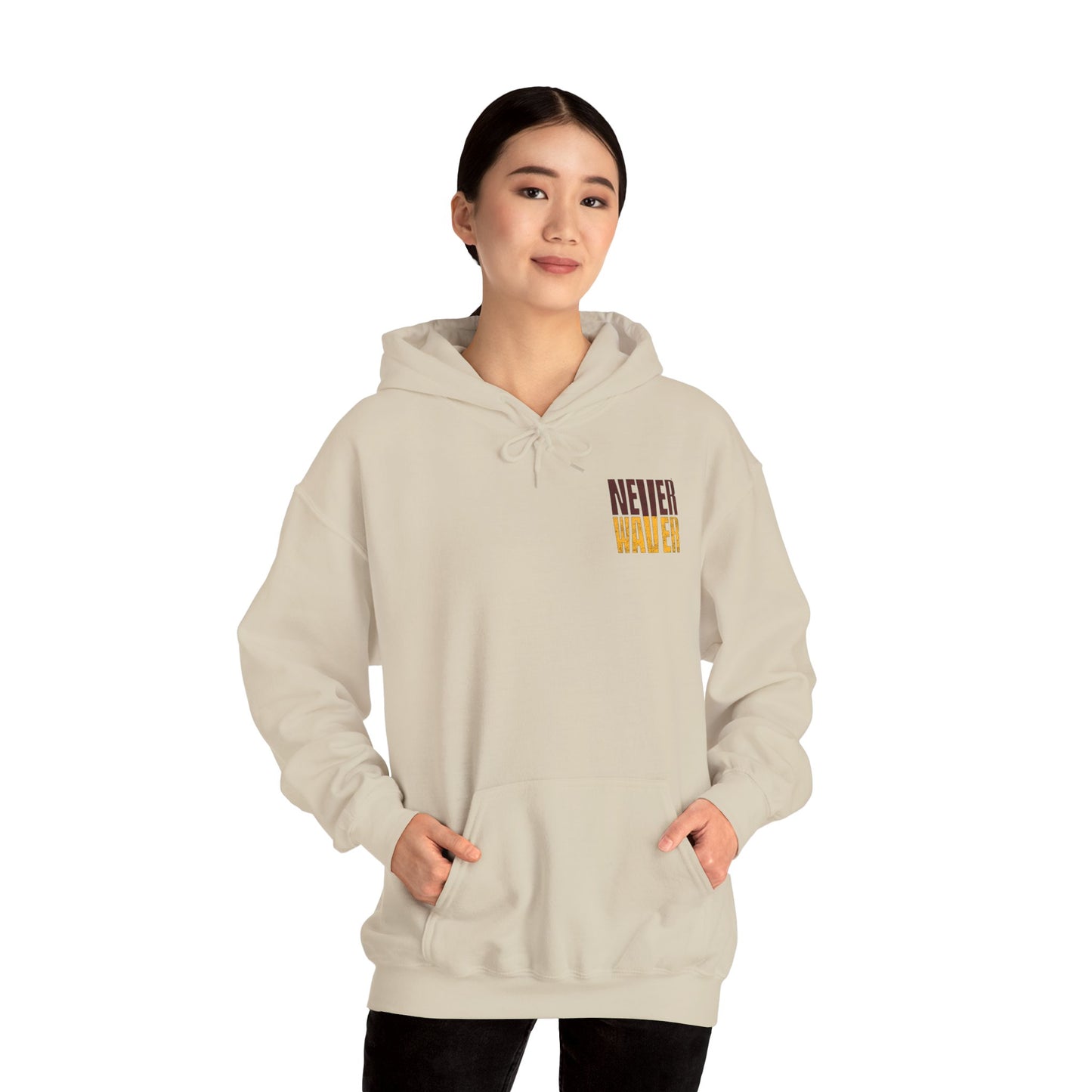 Unisex Heavy Blend™ Hooded Sweatshirt - Washington Fans Never Waver W Leopard Football- Perfect for Sports Fans
