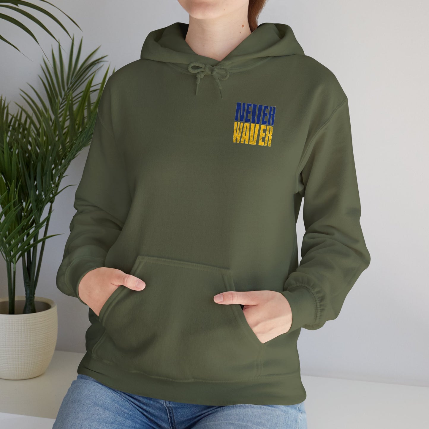 Inspired Unisex Heavy Blend™ Hooded Sweatshirt -Los Angeles Fans NEVER WAVER Graphic