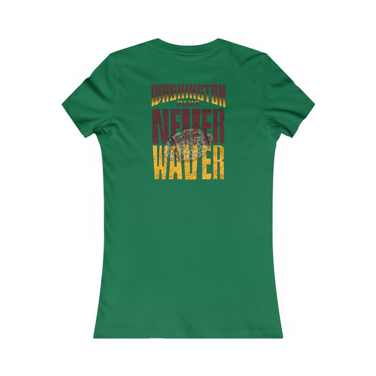Washington Fans Never Waver W-Leopard Football Women's Favorite Tee