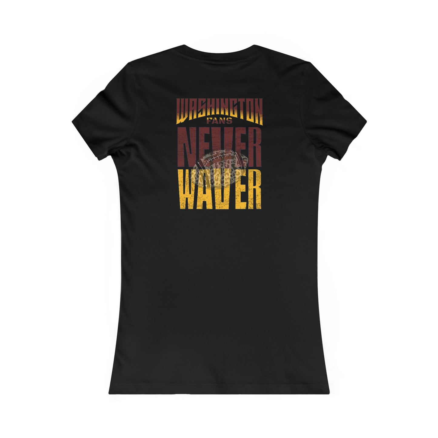 Washington Fans Never Waver W-Leopard Football Women's Favorite Tee