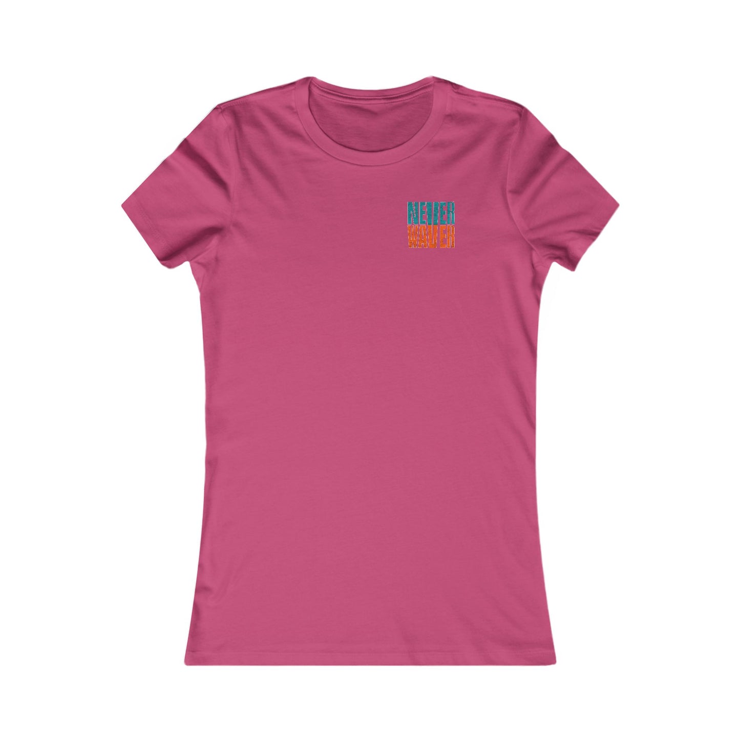 Miami Fans Never Waver W-Leopard Football Women's Favorite Tee