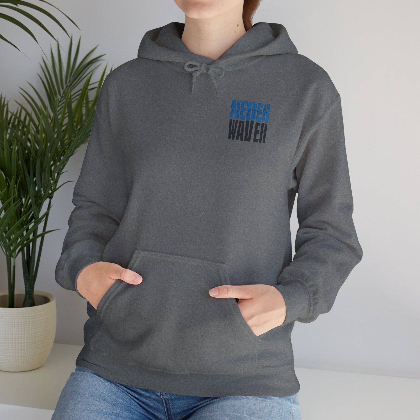Carolina Fans Never Waver Hooded Sweatshirt | Unisex Heavy Blend™ | Casual Comfort for Fans