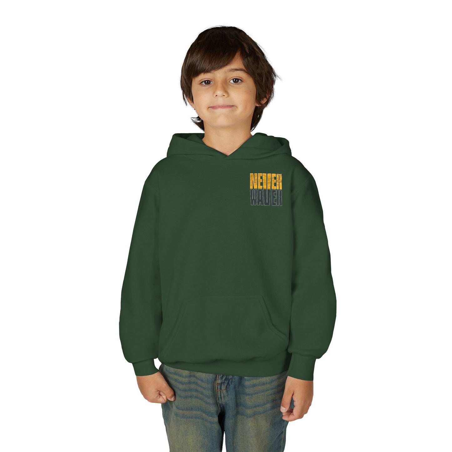 Pittsburgh Fans Never Waver Youth Heavy Blend Hooded Sweatshirt