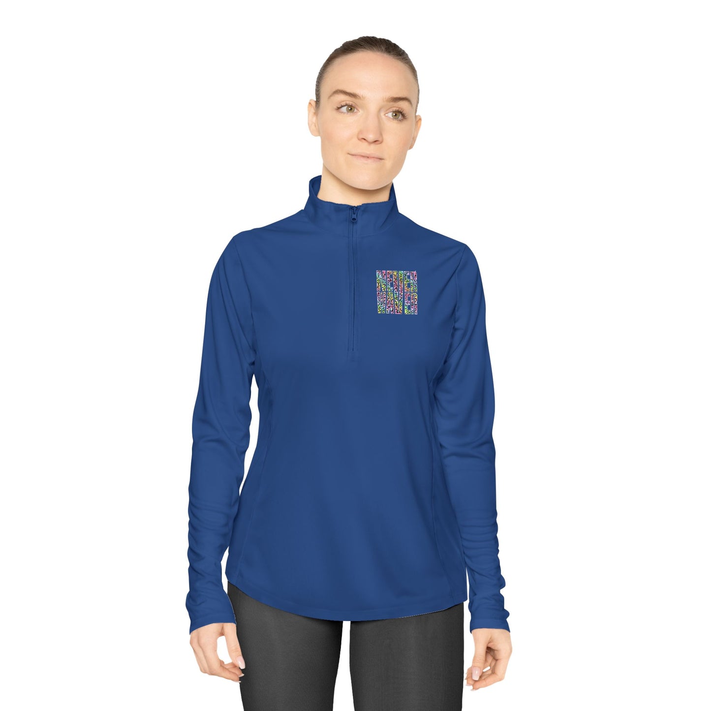 Never Waver Leopard Ladies Quarter-Zip Pullover
