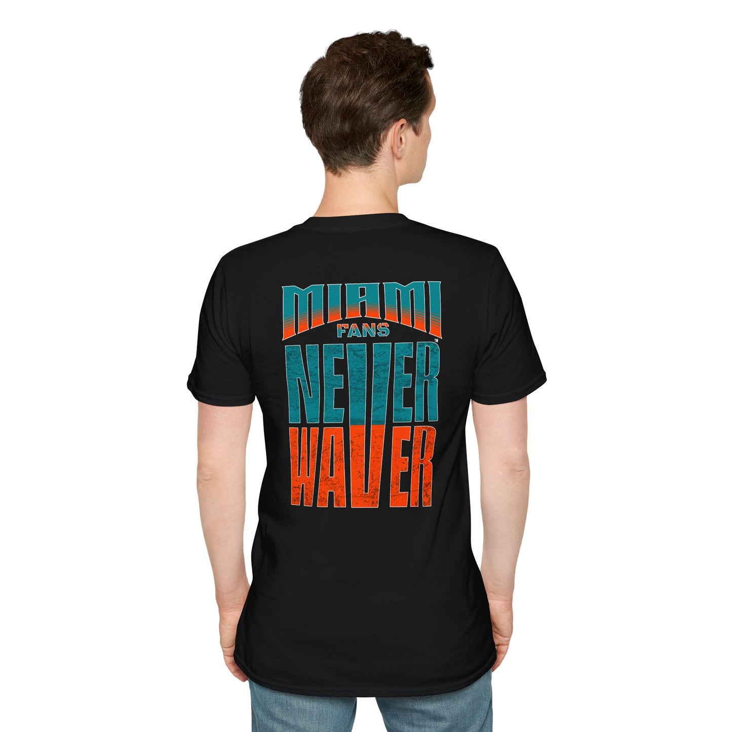 Miami Fans Never Waver Unisex Softstyle T-Shirt