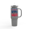 New England Fans Never Waver W-Leopard Football Insulated Travel Mug, 40oz