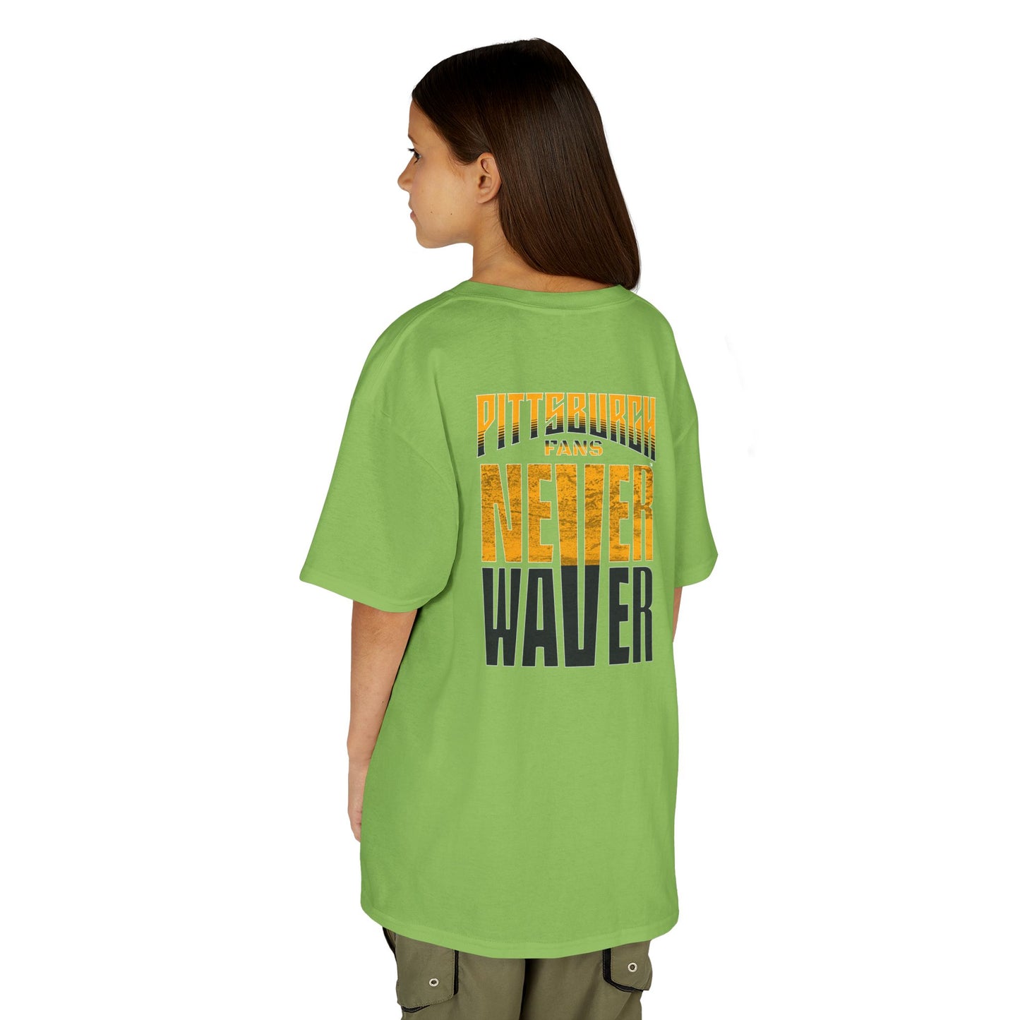 Pittsburgh Fans Never Waver Kids Heavy Cotton™ Tee