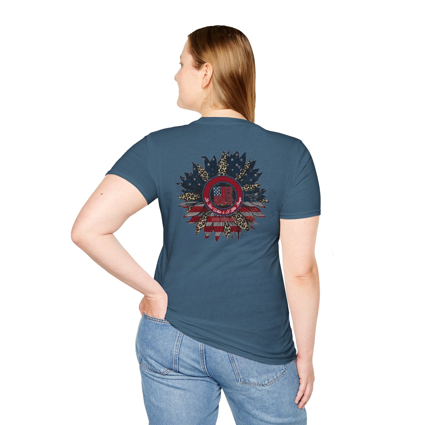 Never Waver Be Red White and A Little Bougie Unisex Soft style T-Shirt