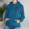 New England Fans Never Waver w Leopard football Unisex Heavy Blend™ Hooded Sweatshirt