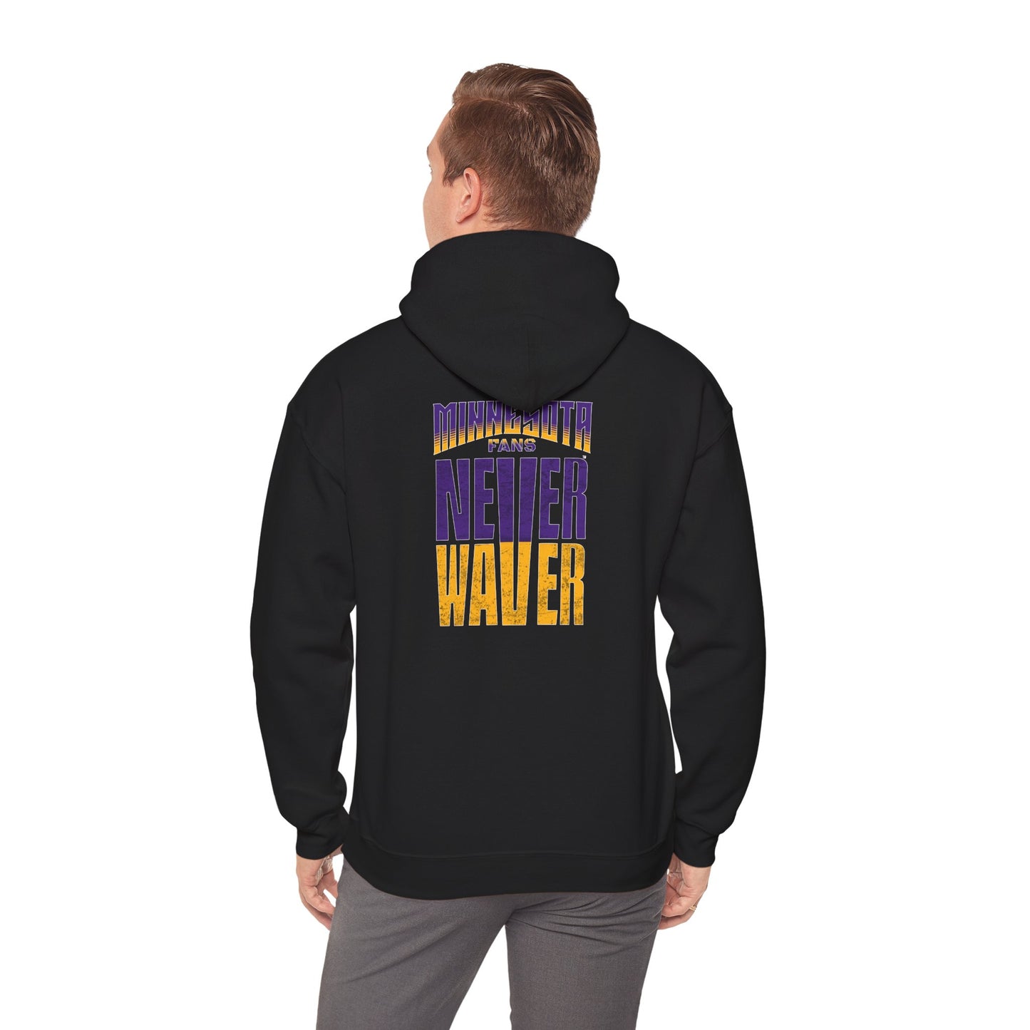 "Minnesota Fans Never Waver" Design for Comfort and Motivation Unisex Heavy Blend™ Hoodie
