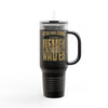 New Orleans Fans Never Waver W-Leopard Football Insulated Travel Mug, 40oz