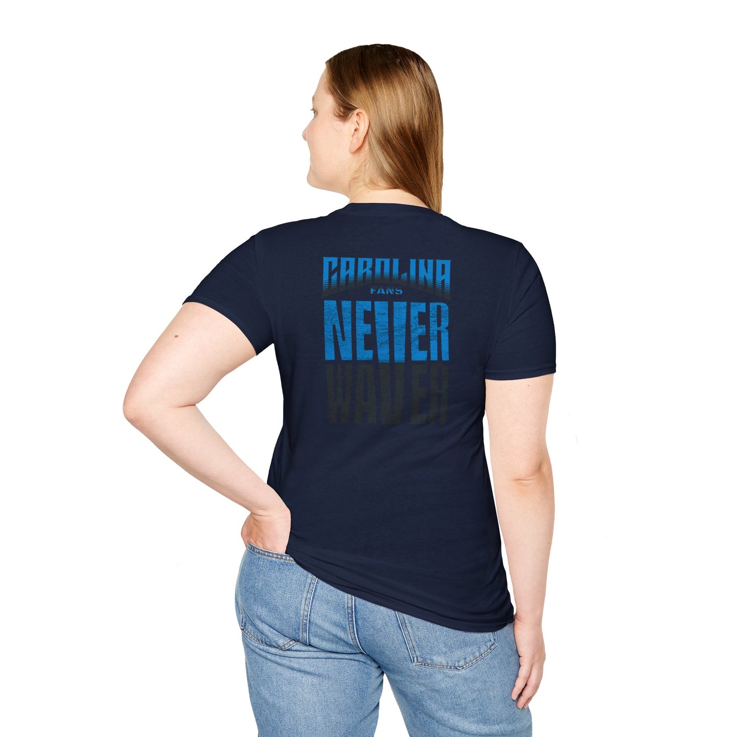 Carolina Fans Never Waver Unisex Softstyle T-Shirt