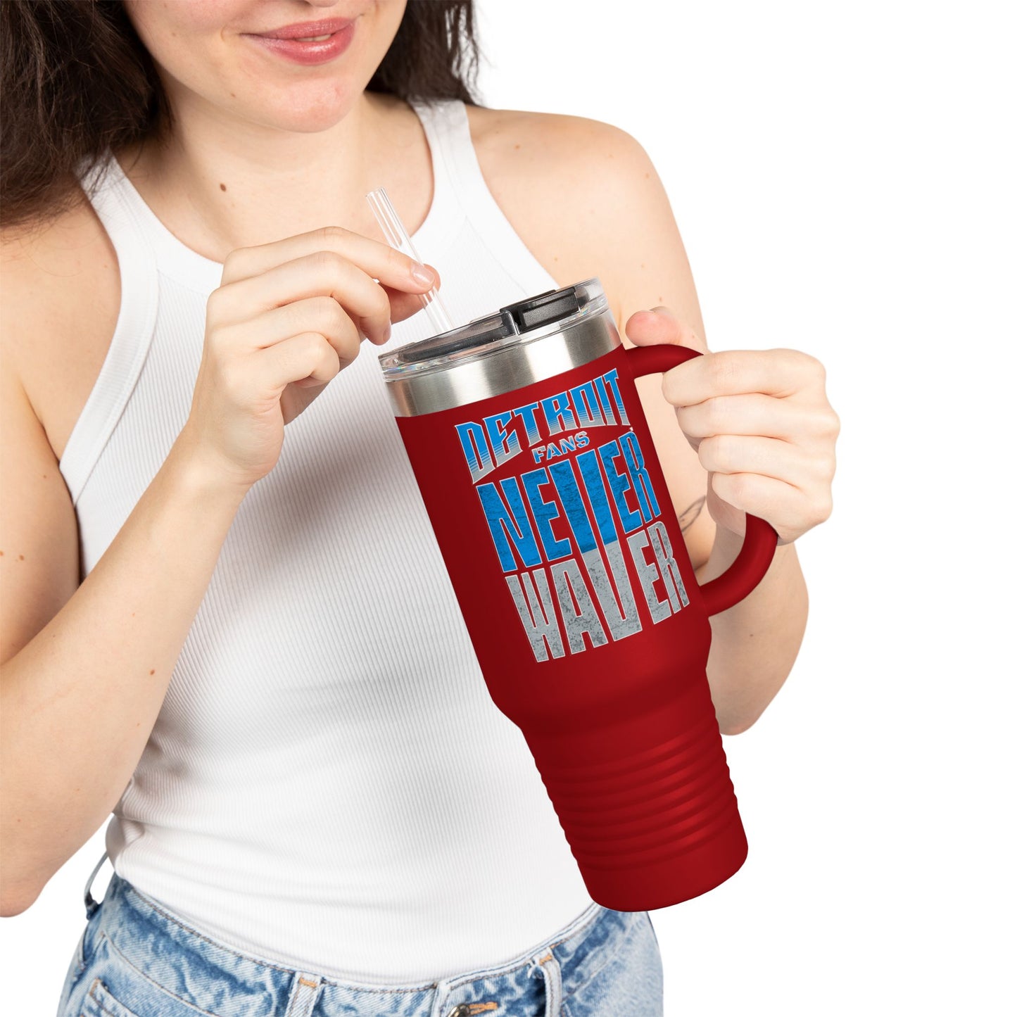 Detroit Fans Never Waver Insulated Travel Mug, 40oz