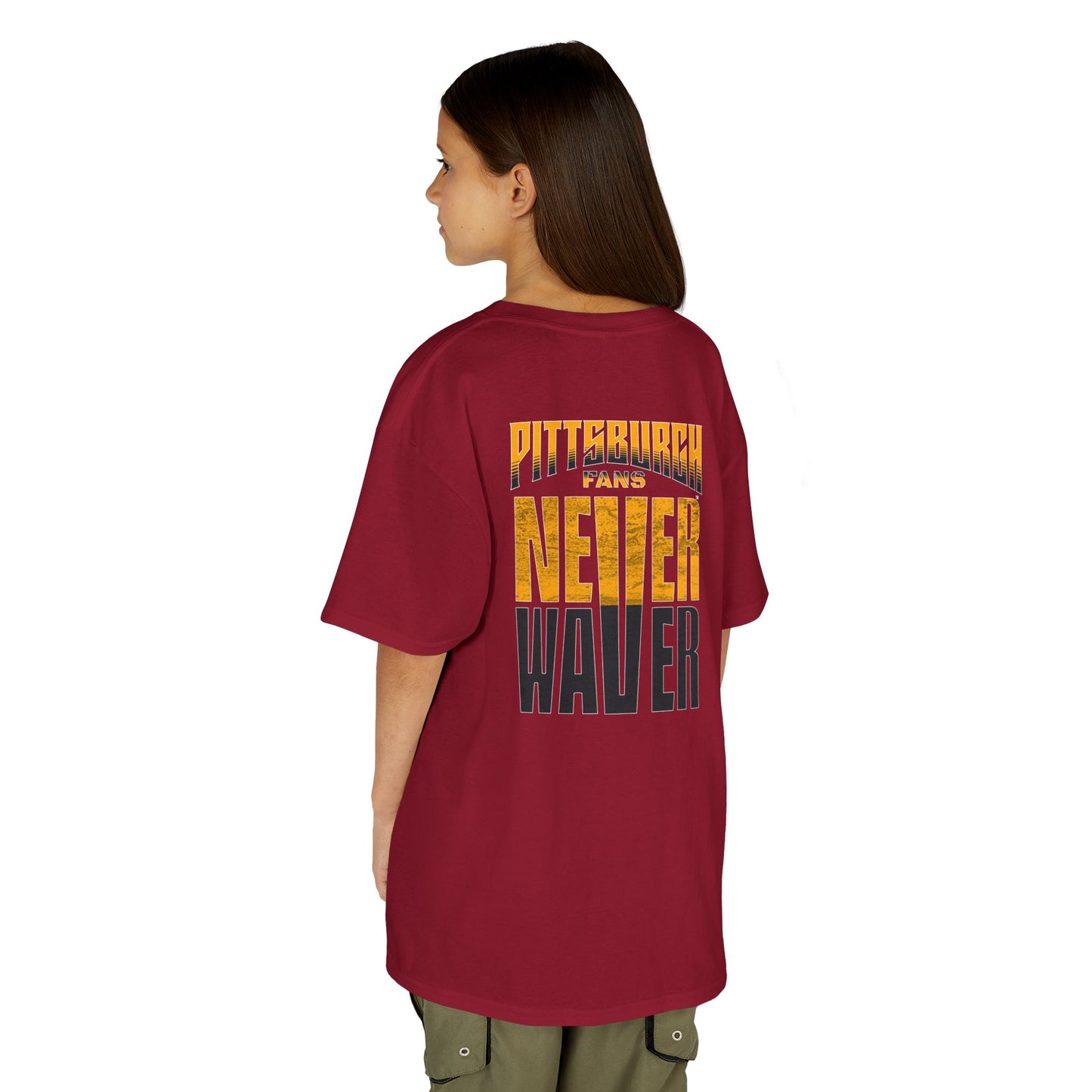 Pittsburgh Fans Never Waver Kids Heavy Cotton™ Tee