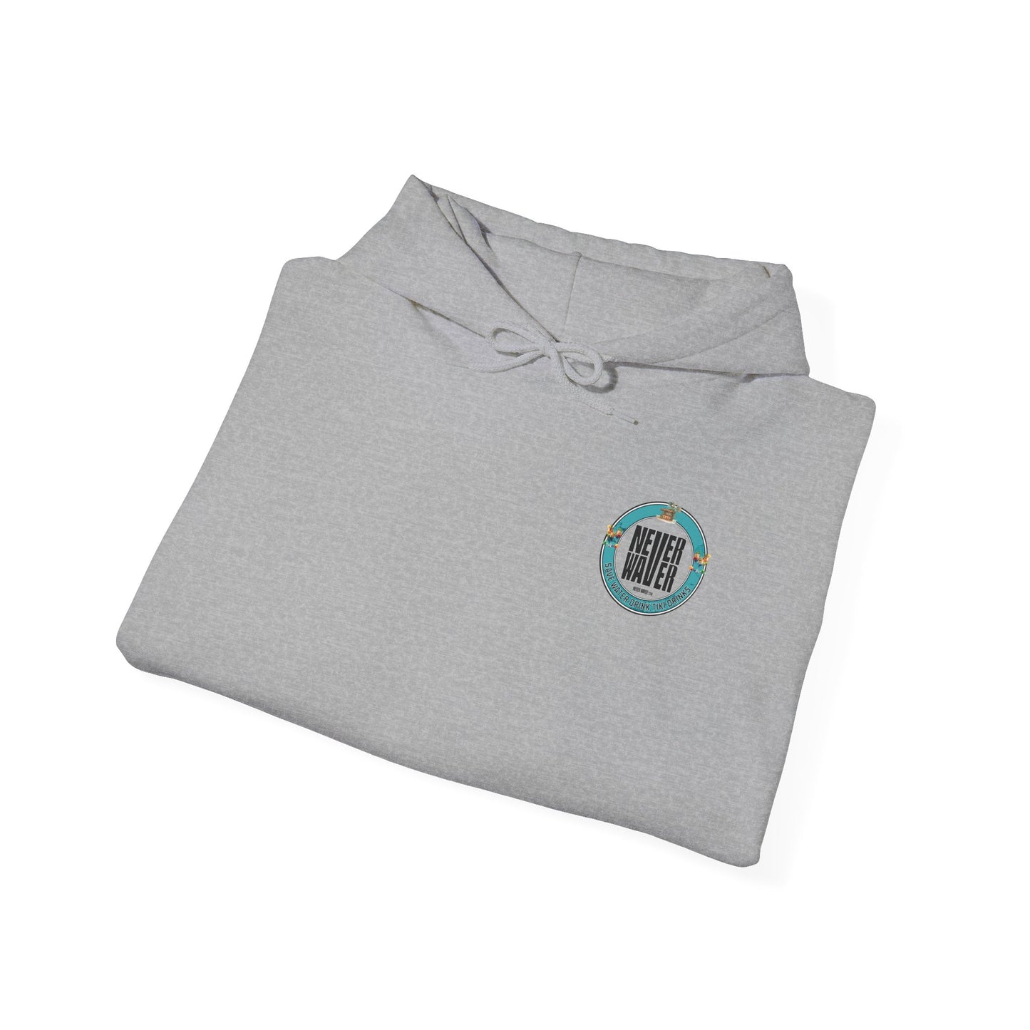 Eco-Friendly Unisex Hoodie: "Never Waver Save Water Drink Tiki Drinks"