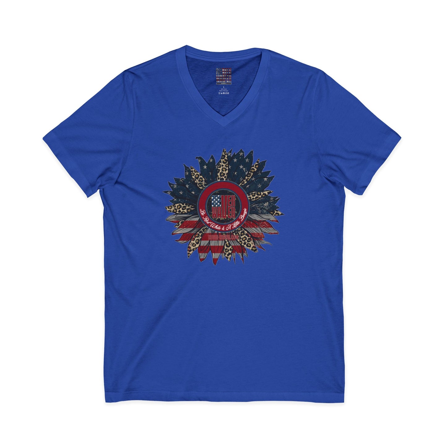 Unisex V-Neck Tee - Never Waver Be Red White & A little Bougie T-Shirt