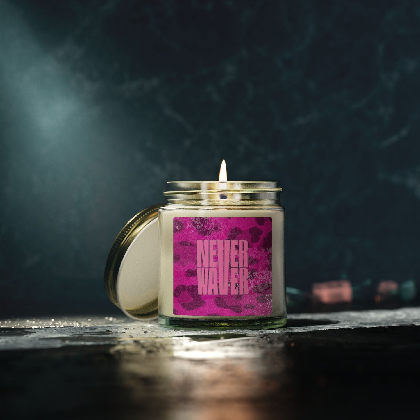 Never Waver Wild Vibes Scented Candles, Coconut Apricot Wax, Eco-Friendly Aromatherapy, Unique Home Decor, Gift for Her, Relaxation Gift