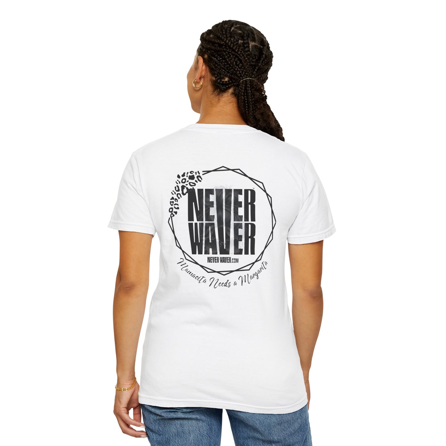 'Never Waver Mamacita Needs a Margarita' Design Unisex Garment-Dyed T-Shirt