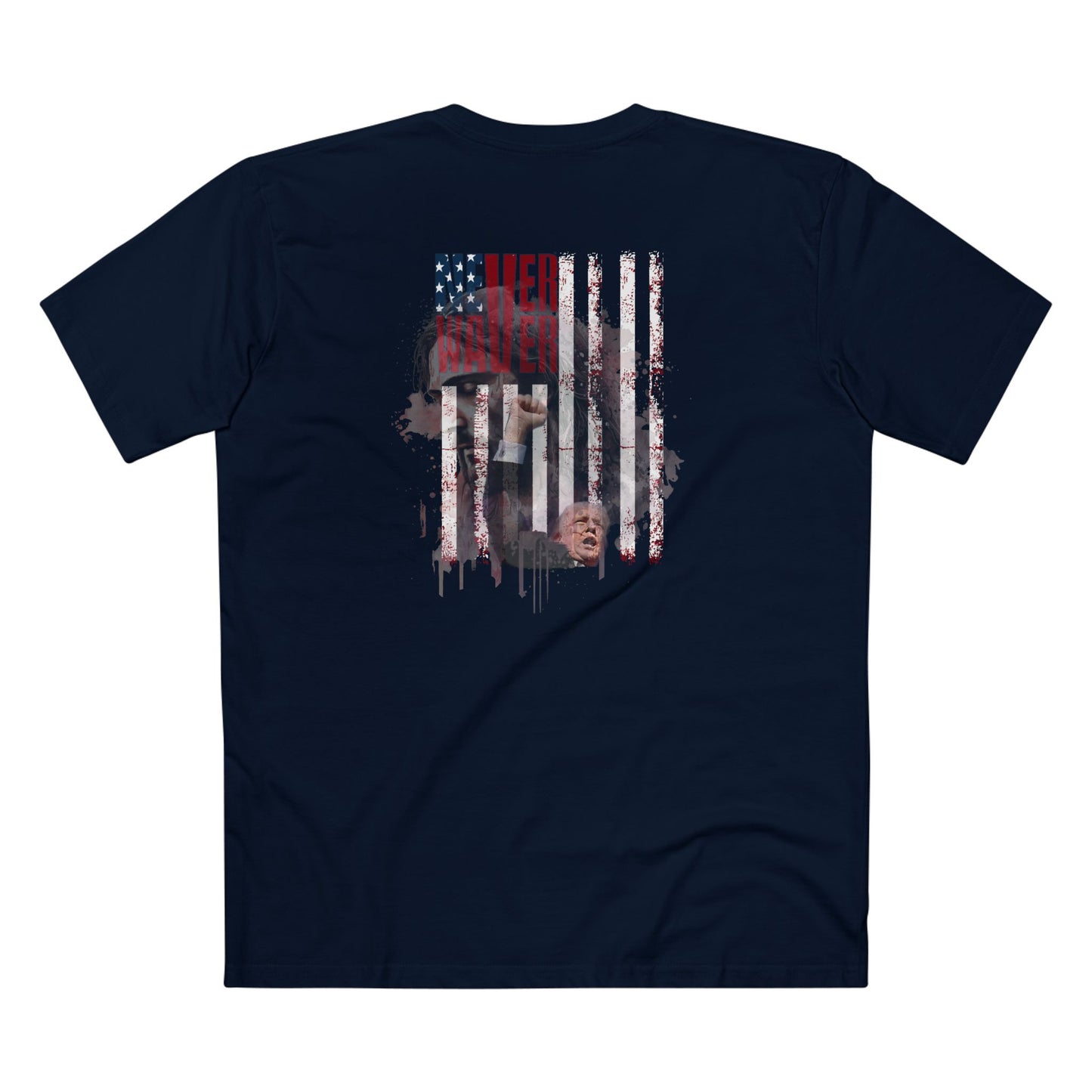 Never Waver Jesus Protecting America And Trump Men's Staple Tee