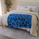 Blue Leopard Print Blanket — Soft Polyester Throw for Home, Travel & Gifts | Never Waver by Printify