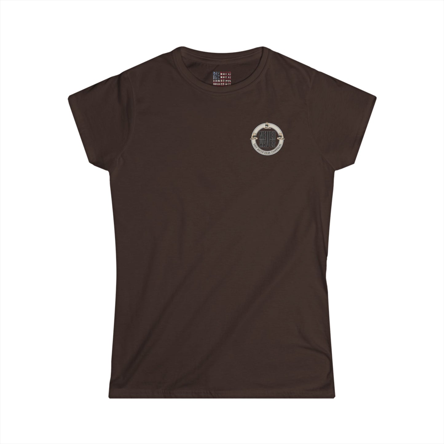 Never Waver Save Water Drink Champagne Women's Soft Style Tee