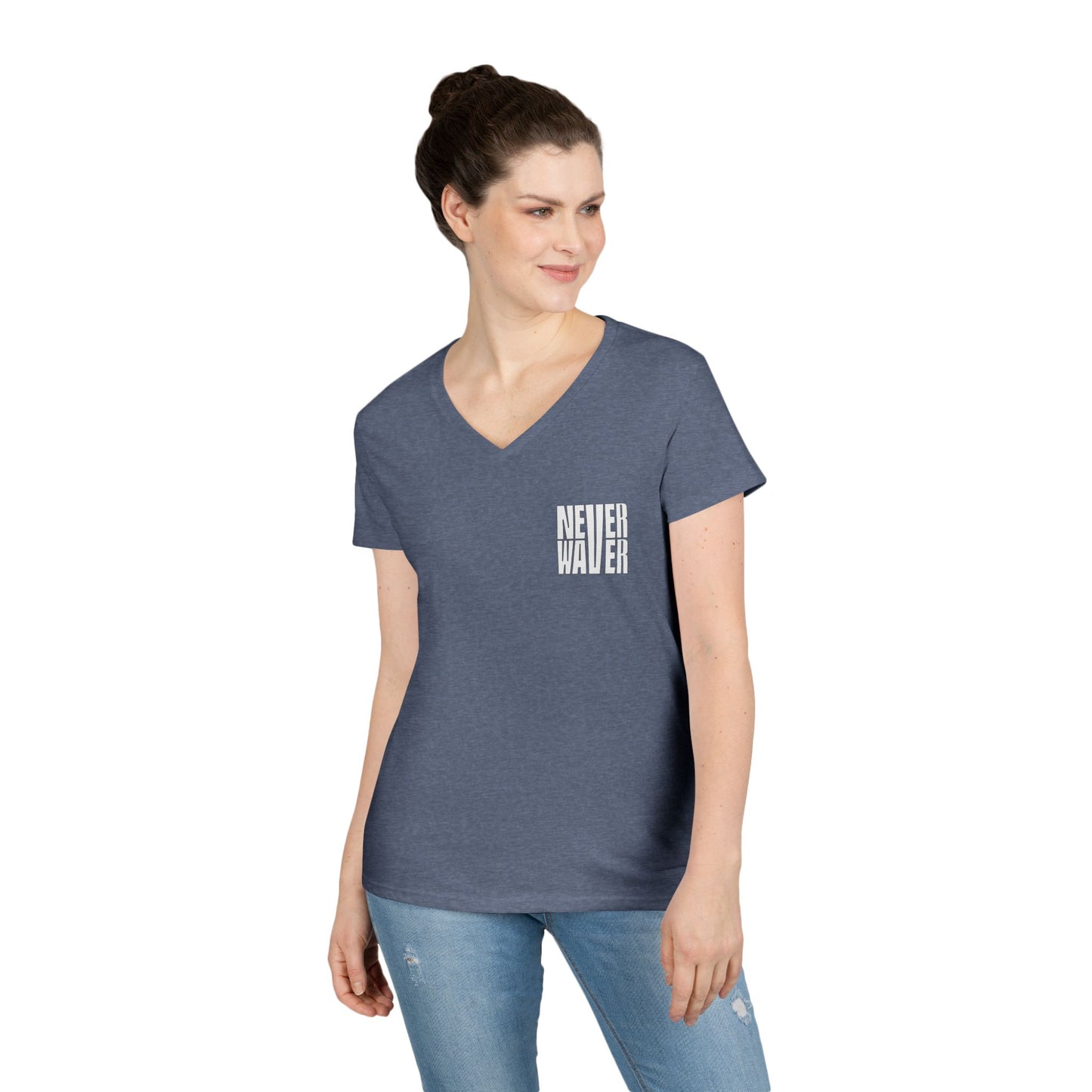 Never Waver Best Mom Ever V-Neck T-Shirt | Perfect Gift for Mother's Day | Casual Everyday Wear