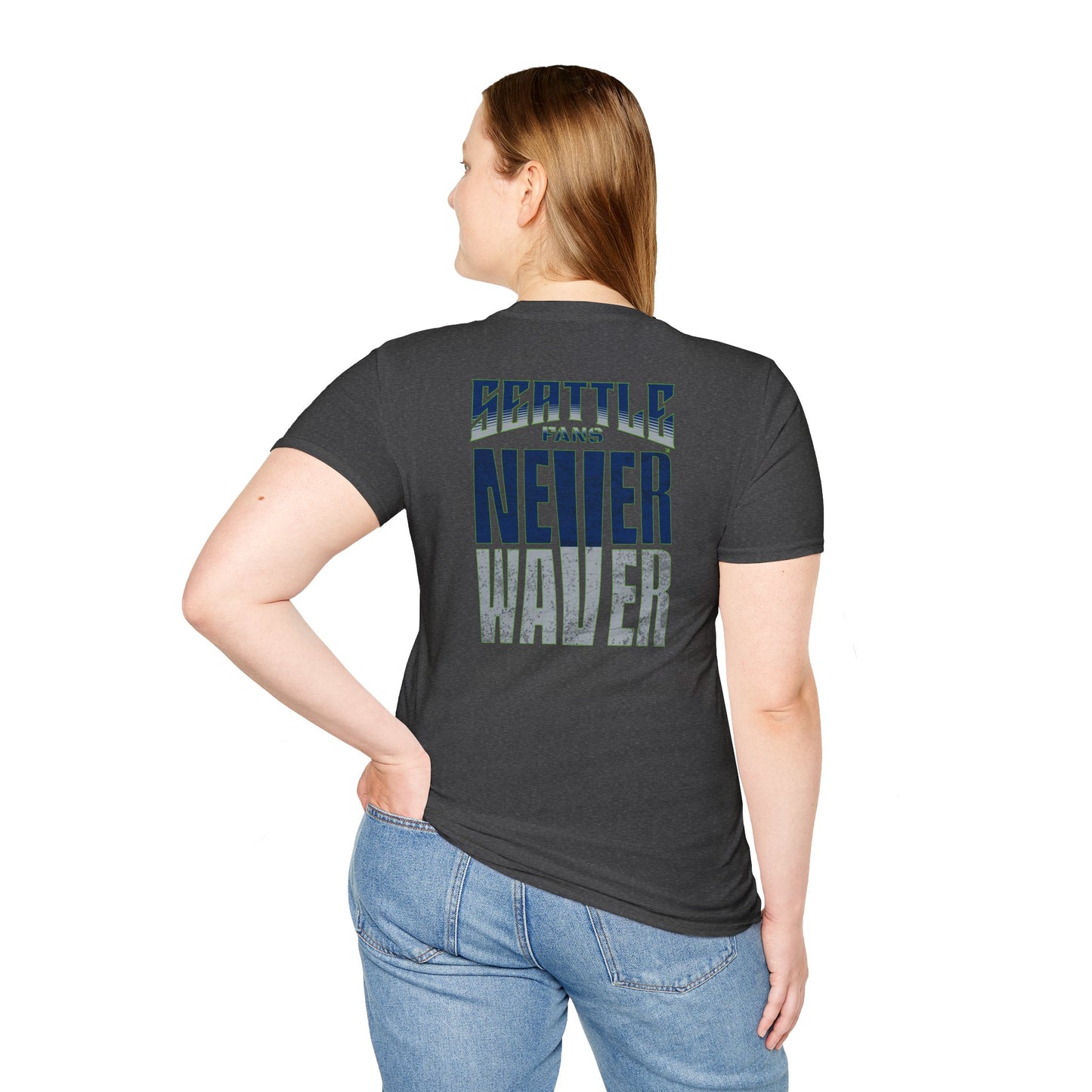 Seattle Fans Never Waver Unisex Softstyle T-Shirt