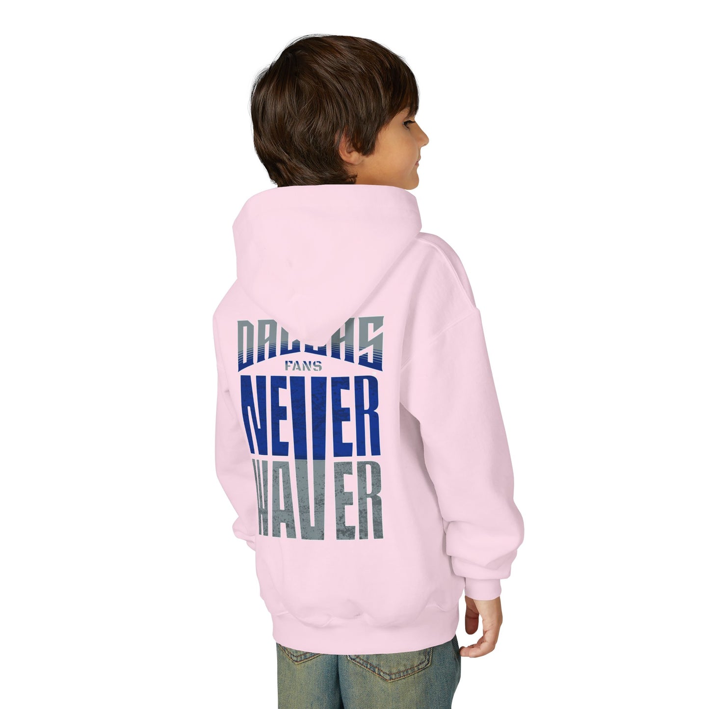 Dallas Fans Never Waver Youth Heavy Blend Hoodie Sweatshirt