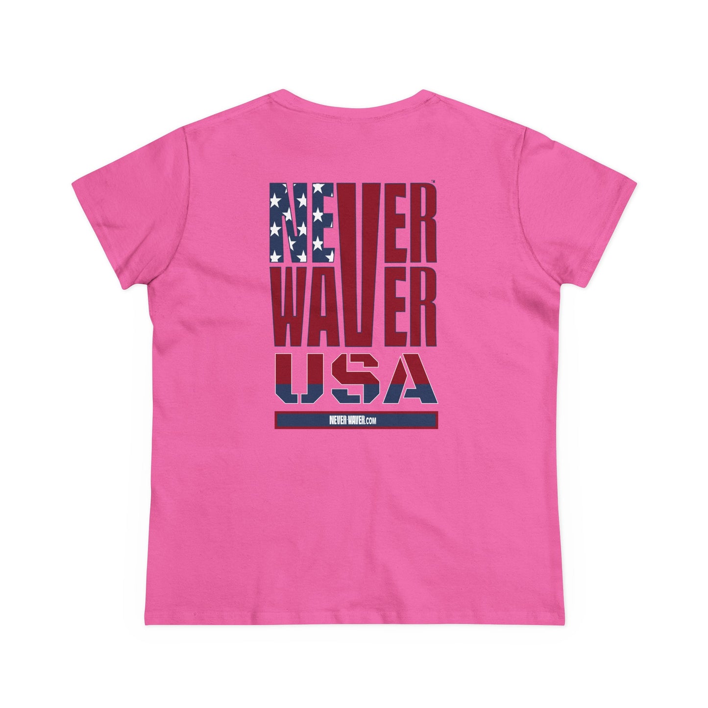 Never Waver USA Women's Midweight Cotton Tee