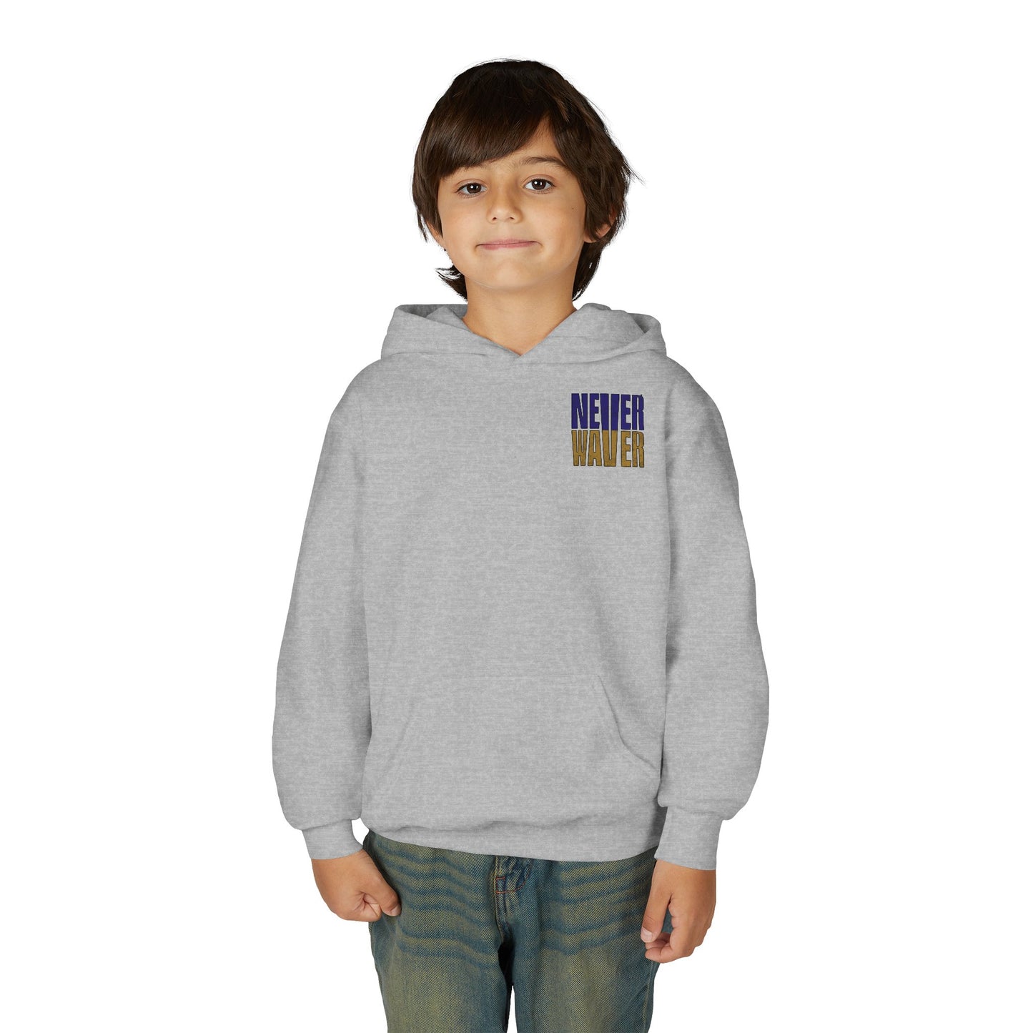 Baltimore Fans Never Waver Youth Heavy Blend Hooded Sweatshirt