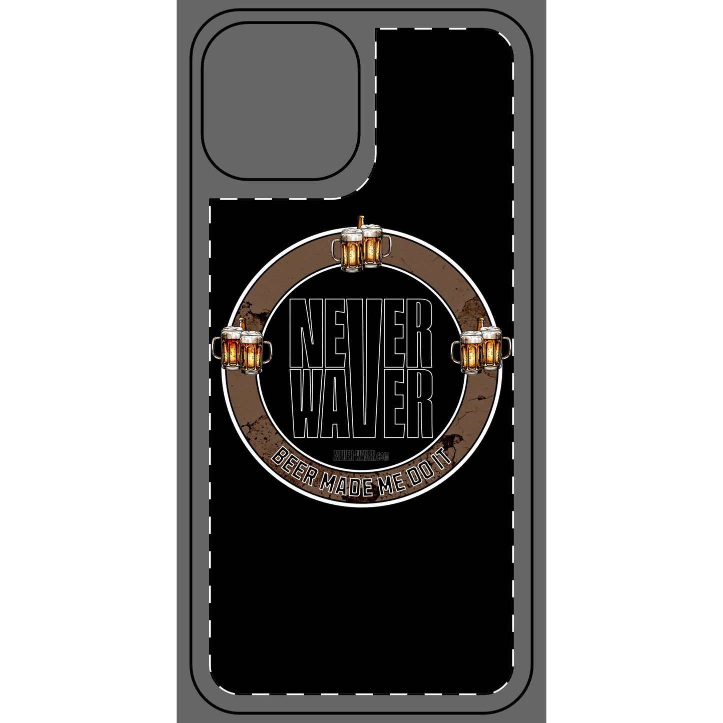 Never Waver Beer Made Me Do It Phone Skin - Beer Lover's Accessory