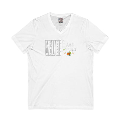 Never Waver TE: [] TEAMO [X} Tequila T-Shirt Unisex V-Neck Tee