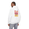 Kansas Fans Never Waver W-Leopard Football Unisex Heavy Blend™ Hooded Sweatshirt