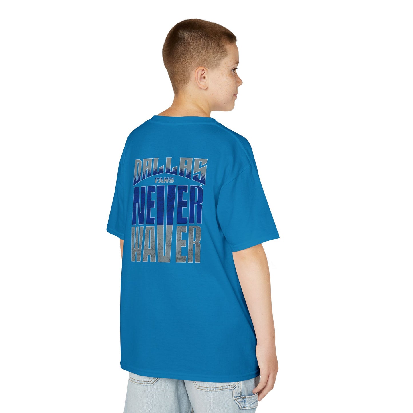 Dallas Fans Never Waver Kids Heavy Cotton™ Tee