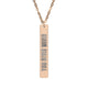 Engraved Vertical Bar Necklace YOU Never Waver