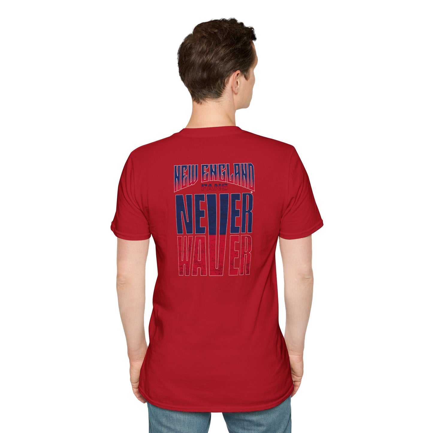 New England Fans Never Waver Unisex Softstyle T-Shirt