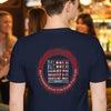 'Never Waver Remember who the F@{k you are' Circular Barbed-Wire Logo Graphic T-Shirt