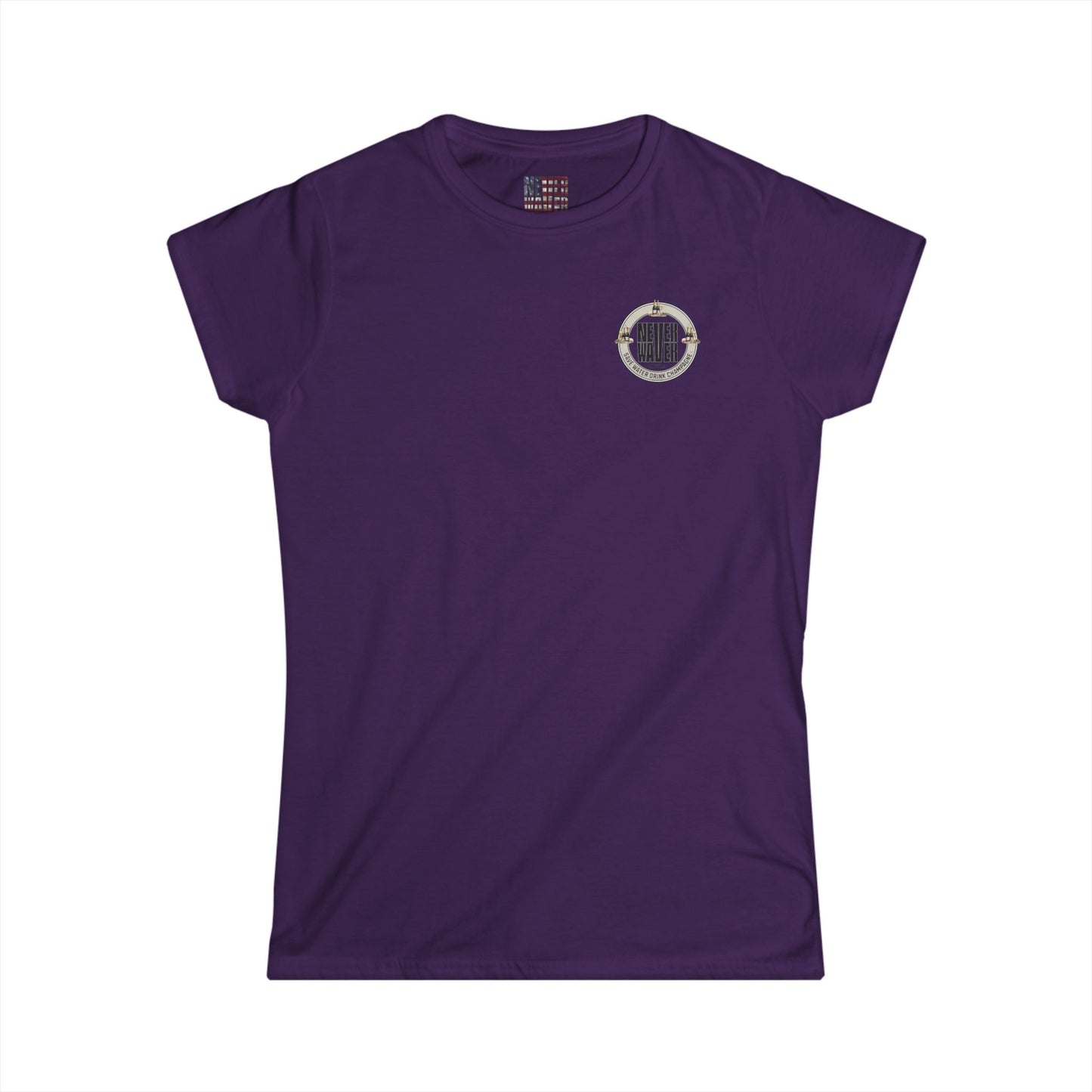 Never Waver Save Water Drink Champagne Women's Soft Style Tee