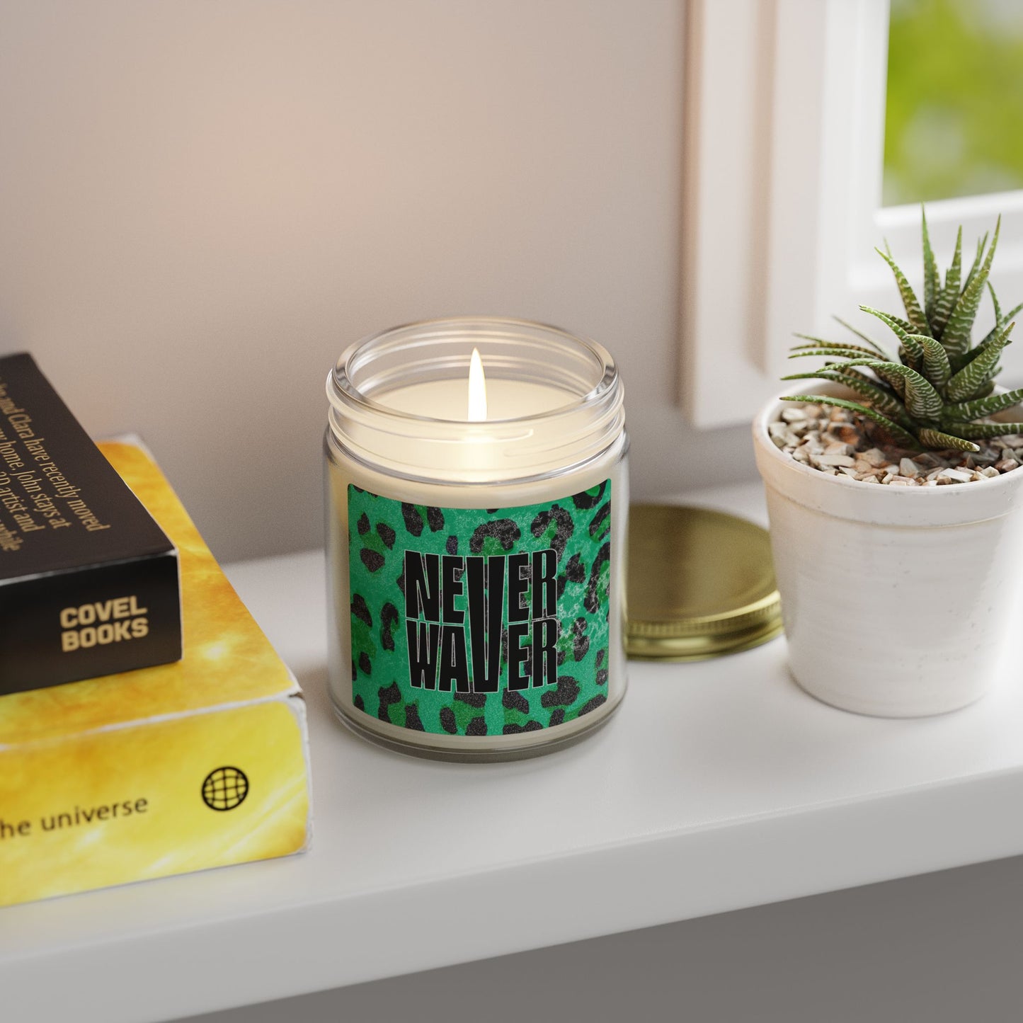 Never Waver Wild Vibes Scented Candles, Coconut Apricot Wax, Eco-Friendly Aromatherapy, Unique Home Decor, Gift for Her, Relaxation Gift
