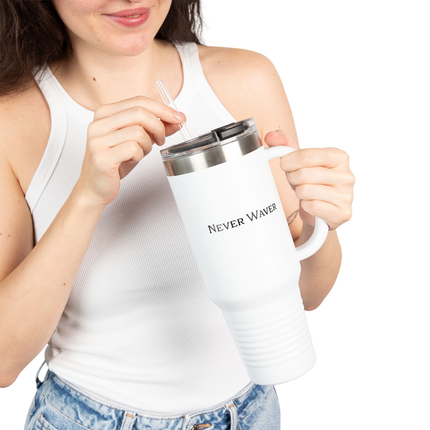 Never Waver On-the-Go Hydration Insulated Travel Mug 40oz