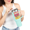 Kansas Fans Never Waver W-Leopard Football Insulated Travel Mug, 40oz